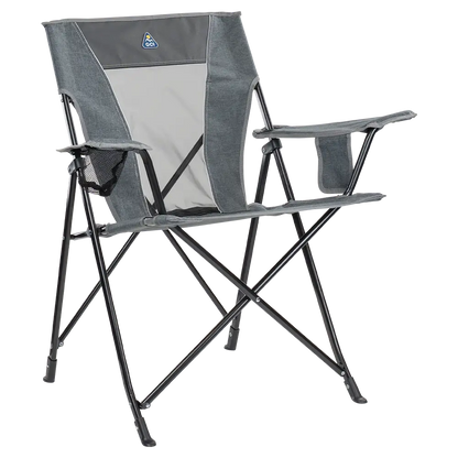 Ergonomic Portable Comfort Quad Chair - Folding Rocking Chair - Perfect for Tailgating - Heathered Pewter