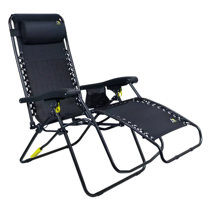 Premium All-Weather Freeform Zero Gravity Lounger Bundle - Camp Rocker Chair for Fishing & Beach Trips Detail