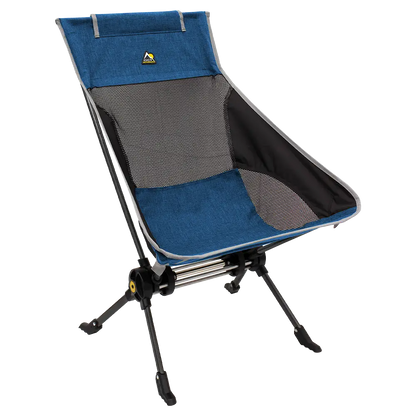 Ergonomic Portable ComPack Rocker - Outdoor Rocking Chairs with Dynamic Comfort Edge - Heathered Royal