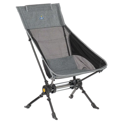 Ergonomic Portable ComPack Rocker - Outdoor Rocking Chairs with Dynamic Comfort Edge - Heathered Pewter