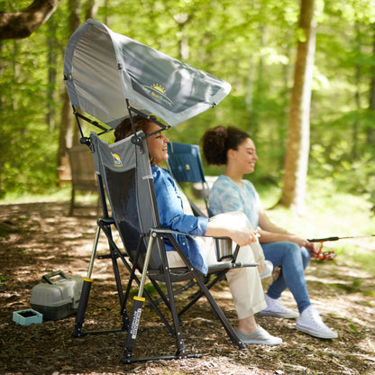 Premium All-Weather SunShade Rocker - Camp Rocker Chair for Fishing & Beach Trips Detail