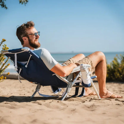 Ultra-Comfortable Backpack Beach Chair - Rocker Chair for Camping & Lawns Detail