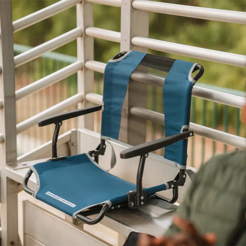 Premium All-Weather Big Comfort Stadium Chair with Armrests - Camp Rocker Chair for Fishing & Beach Trips Detail