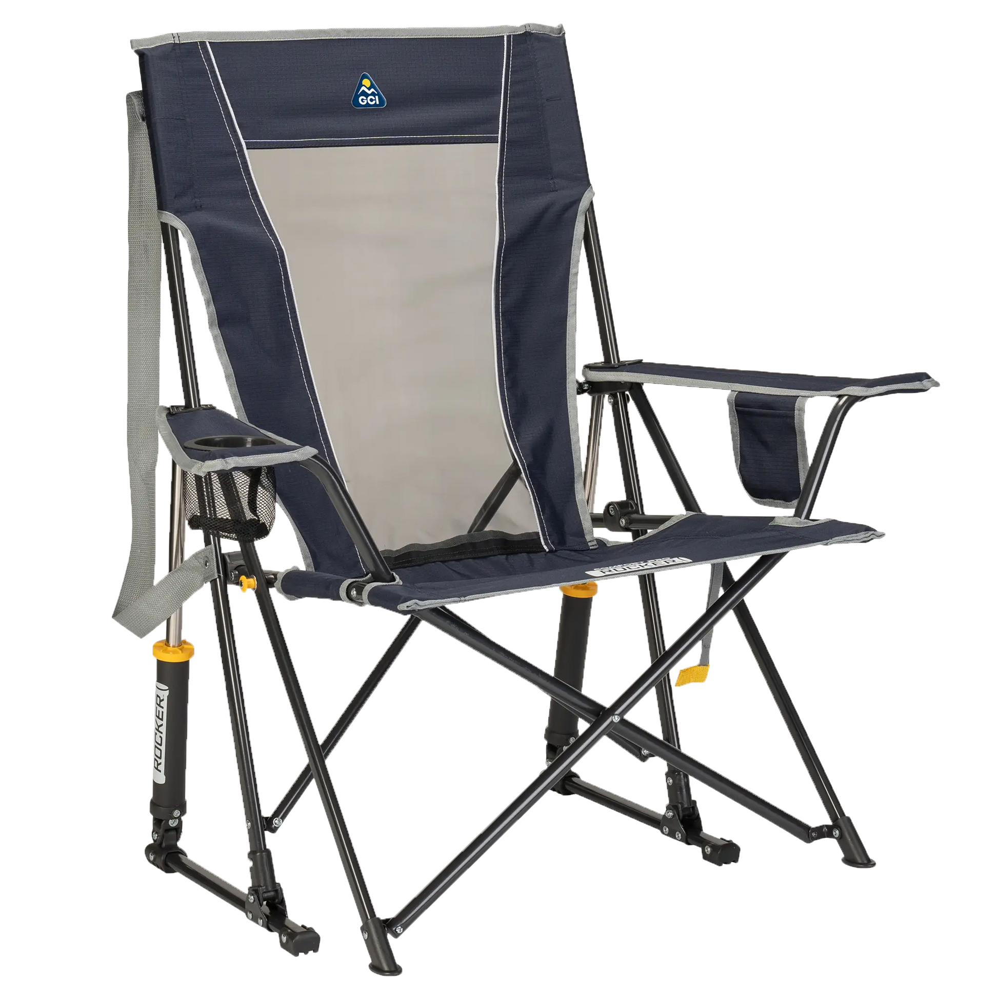 Heavy Duty Comfort Pro Rocker - Outdoor Rocking Chairs with Dynamic Comfort Edge - Indigo