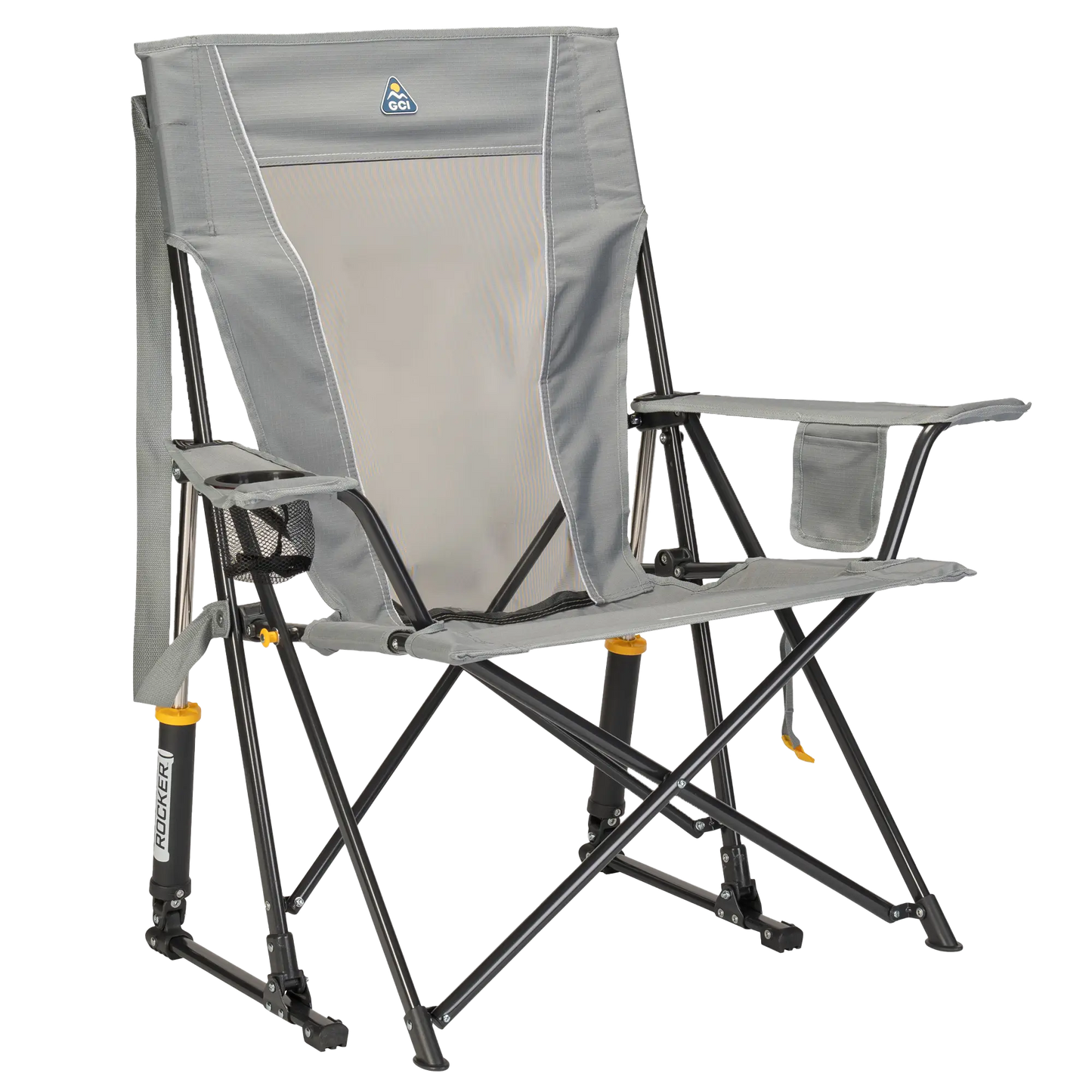 Heavy Duty Comfort Pro Rocker - Outdoor Rocking Chairs with Dynamic Comfort Edge - Mercury Gray