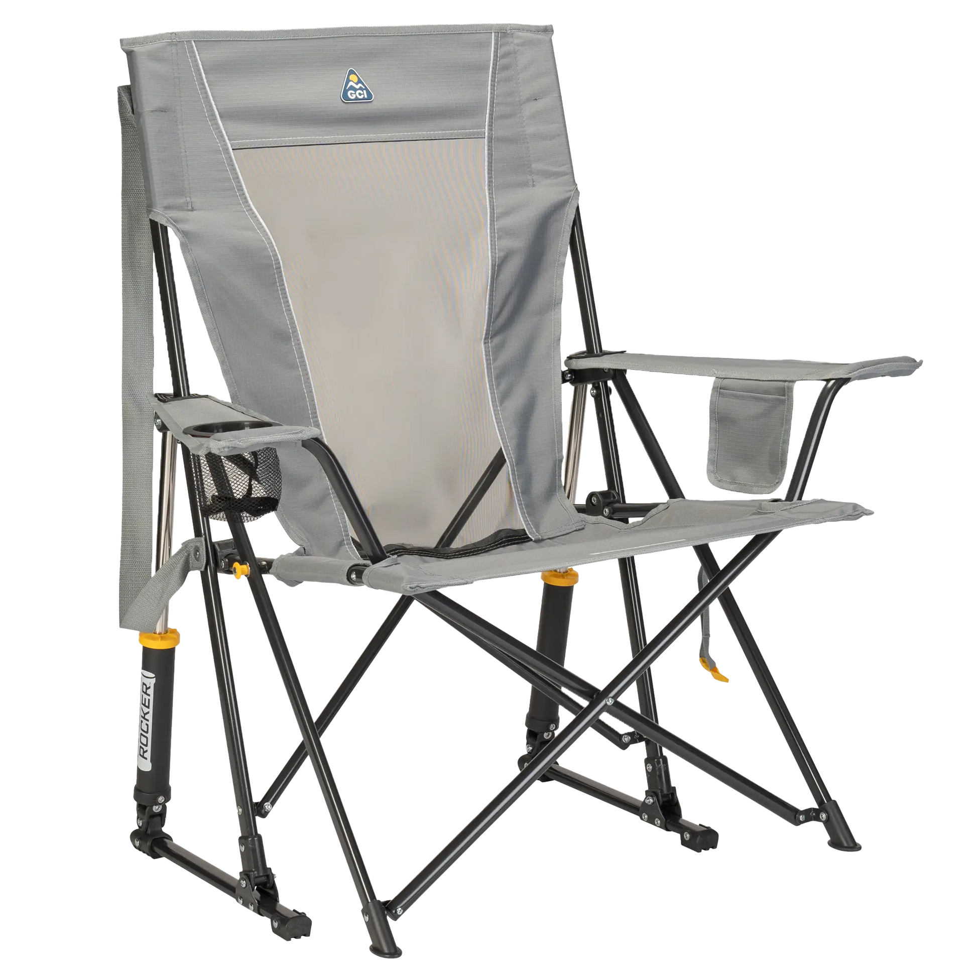 Heavy Duty Comfort Pro Rocker - Outdoor Rocking Chairs with Dynamic Comfort Edge - Mercury Gray