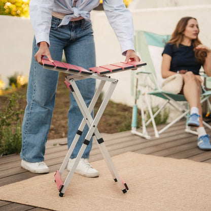 Slim-Fold Compact Camp Table 20 - Heavy Duty Aluminum Folding Picnic Table Detail
