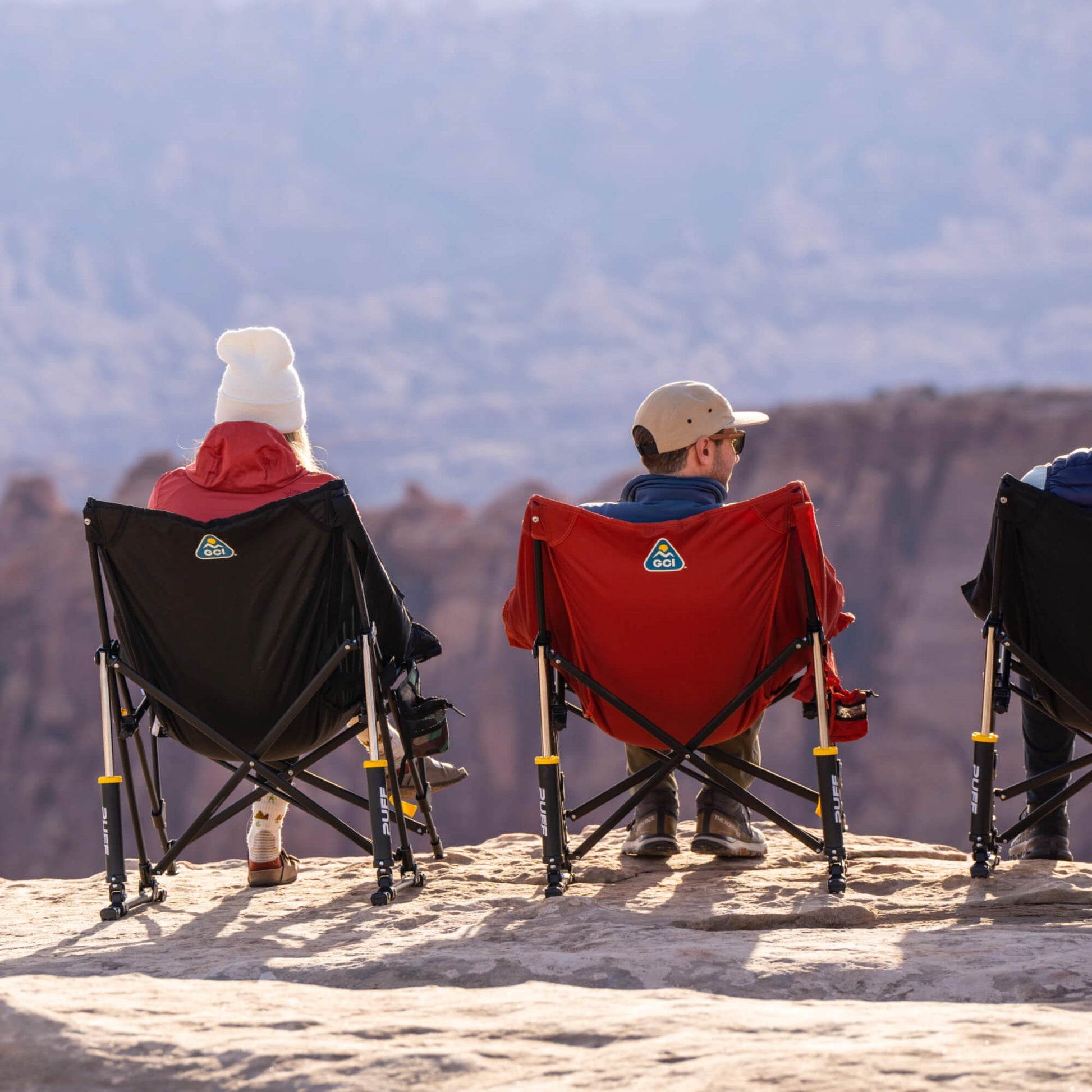 Premium All-Weather Puff Rocker - Outdoor Rocking Chairs with Dynamic Comfort Edge Detail