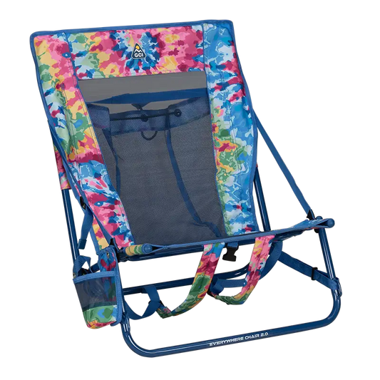 Ergonomic Portable Everywhere Chair 2 - Rocker Chair for Camping & Lawns - Tie Dye