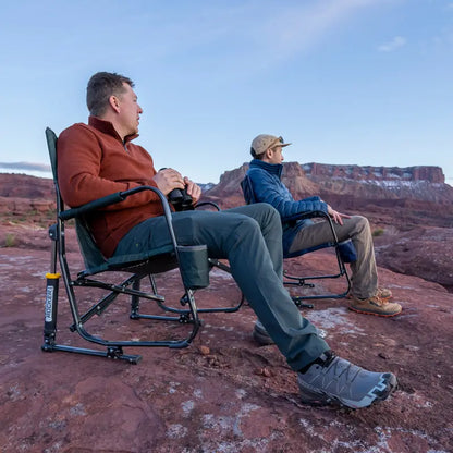 Premium All-Weather FirePit Rocker - Rocker Chair for Camping & Lawns Detail