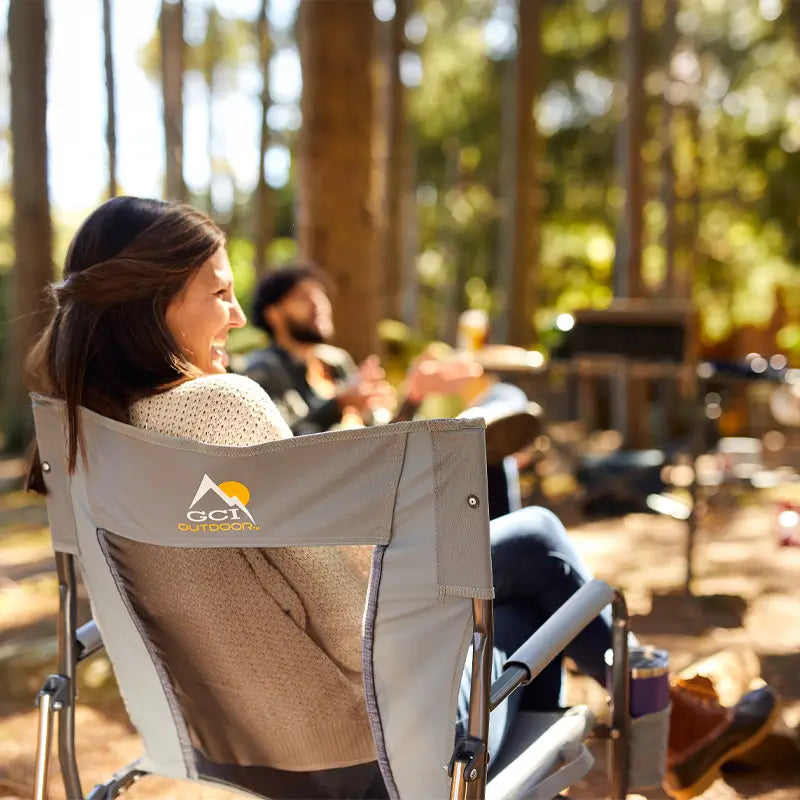 Premium All-Weather FirePit Rocker - Rocker Chair for Camping & Lawns Detail