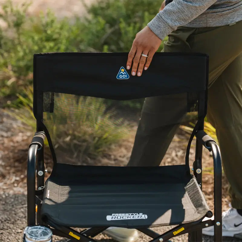 Premium All-Weather Freestyle Rocker Elite - Camp Rocker Chair for Fishing & Beach Trips Detail