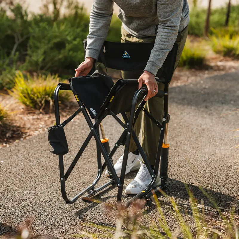 Premium All-Weather Freestyle Rocker Elite - Camp Rocker Chair for Fishing & Beach Trips Detail