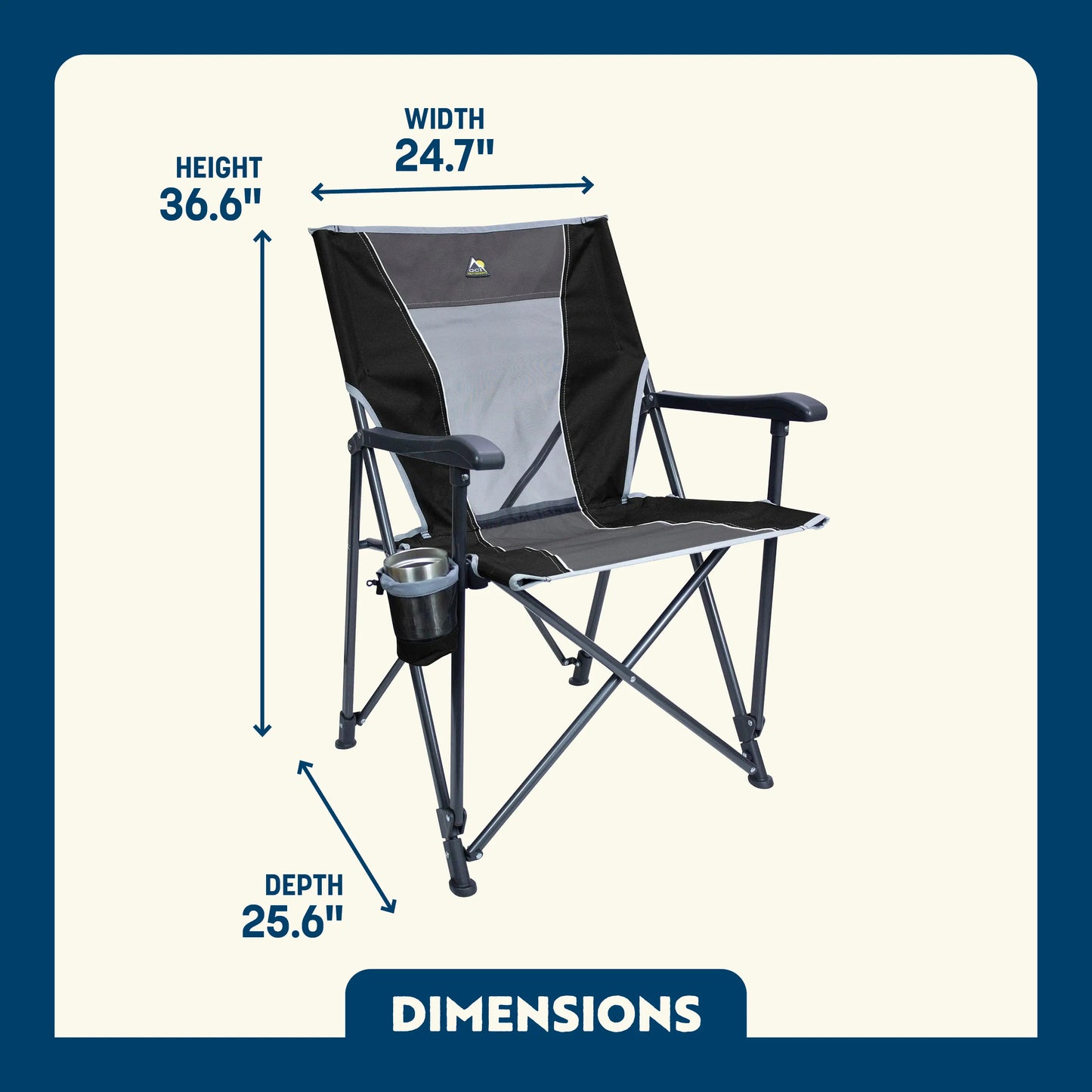 Ultra-Comfortable Eazy Chair - Rocker Chair for Camping & Lawns Detail