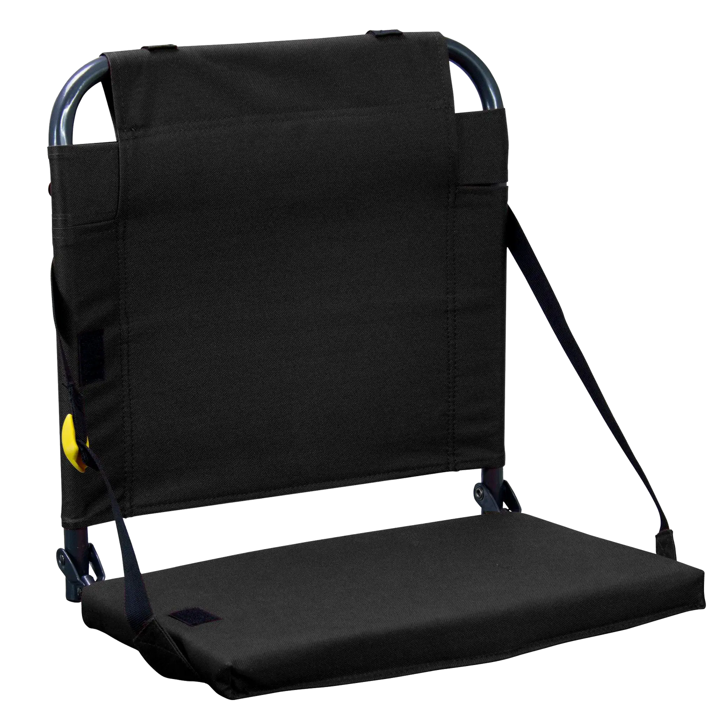 Ultra-Comfortable BleacherBack - Camp Rocker Chair for Fishing & Beach Trips - Black