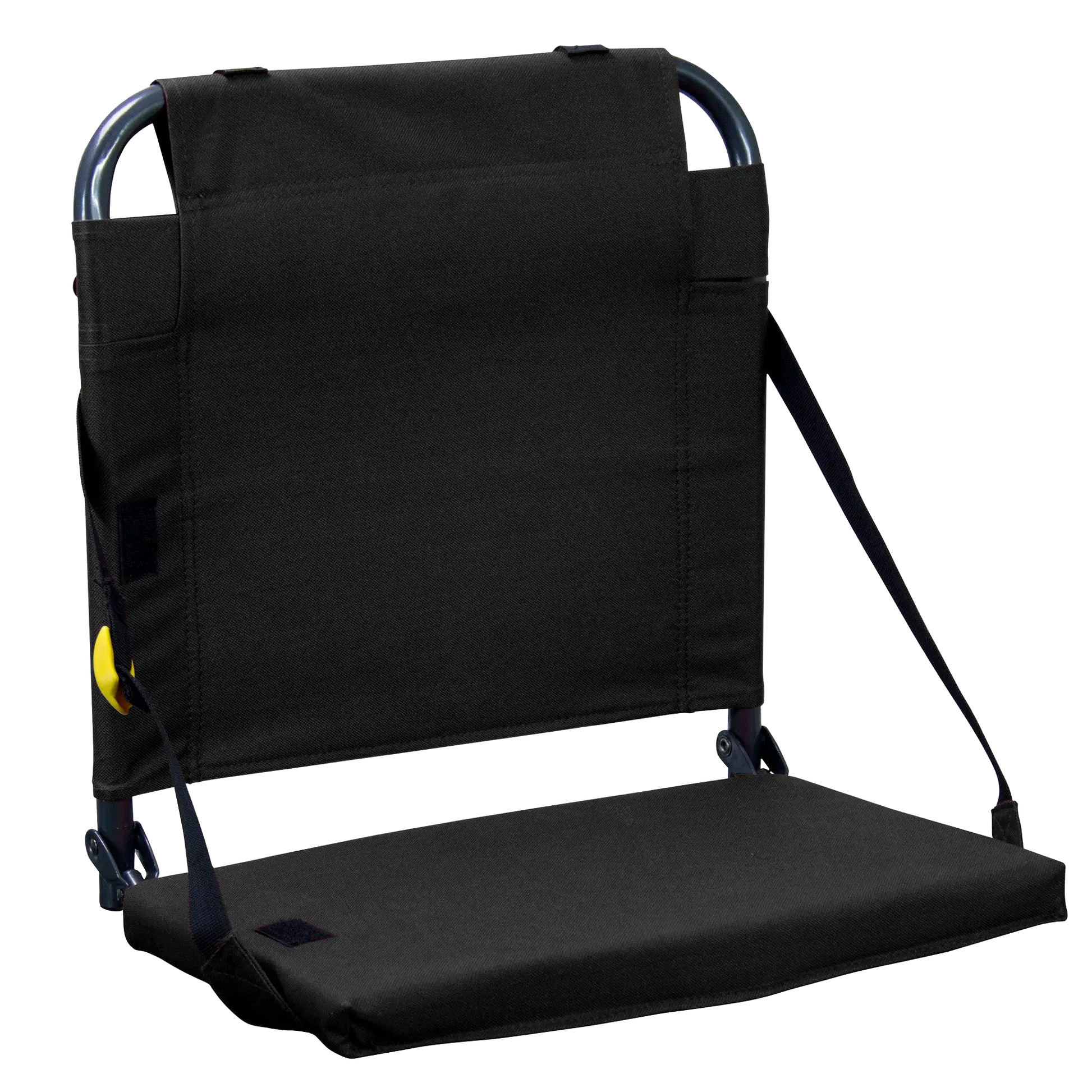 Ultra-Comfortable BleacherBack - Camp Rocker Chair for Fishing & Beach Trips - Black