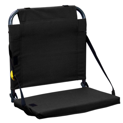 Ultra-Comfortable BleacherBack - Camp Rocker Chair for Fishing & Beach Trips - Black