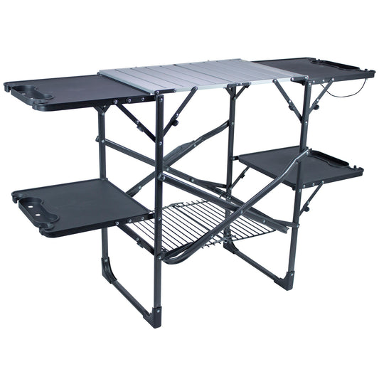 Compact Slim-Fold Cook Station - Portable Camp Kitchen Table Counter - Default Title
