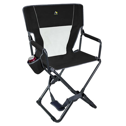 Ultra-Comfortable Xpress Director's Chair - Camp Rocker Chair for Fishing & Beach Trips - Black