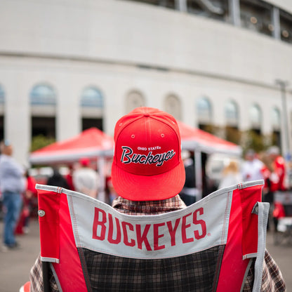 Ultra-Comfortable Comfort Pro Rocker - Ohio State Buckeyes - Folding Rocking Chair - Perfect for Tailgating Detail