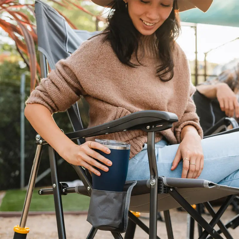 Ergonomic Portable RoadTrip Rocker - Rocker Chair for Camping & Lawns Detail