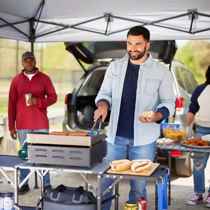 Compact Slim-Fold Cook Station - Portable Camp Kitchen Table Counter Detail