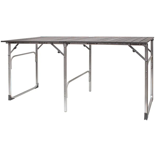 Heavy Duty Slim-Fold Table - Portable Camp Kitchen Table Counter - Default Title