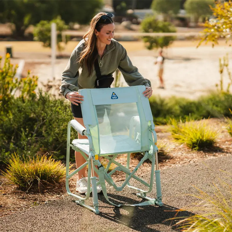 Premium All-Weather Stowaway Rocker - Folding Rocking Chair - Perfect for Tailgating Detail