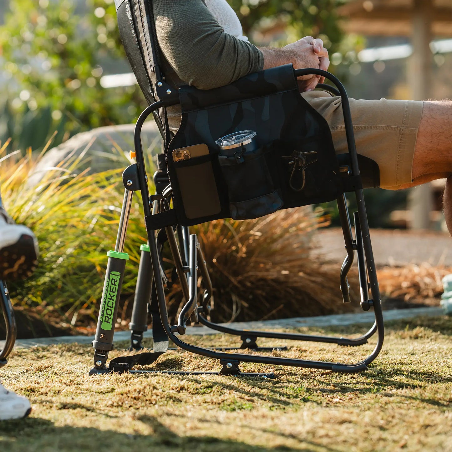 Premium All-Weather Stowaway Rocker - Folding Rocking Chair - Perfect for Tailgating Detail