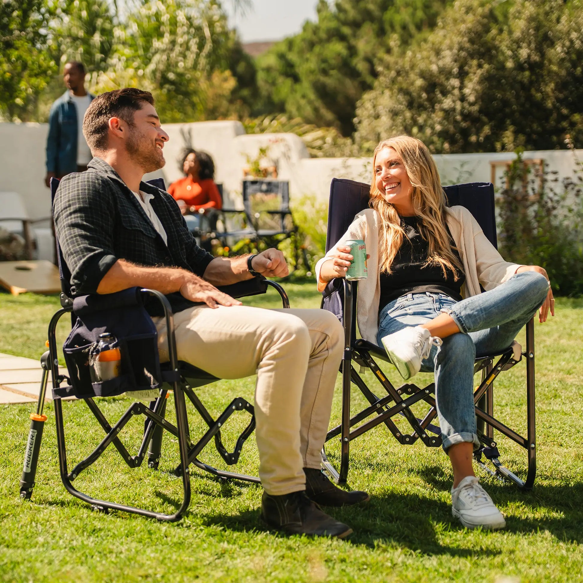 Premium All-Weather Stowaway Rocker - Folding Rocking Chair - Perfect for Tailgating Detail
