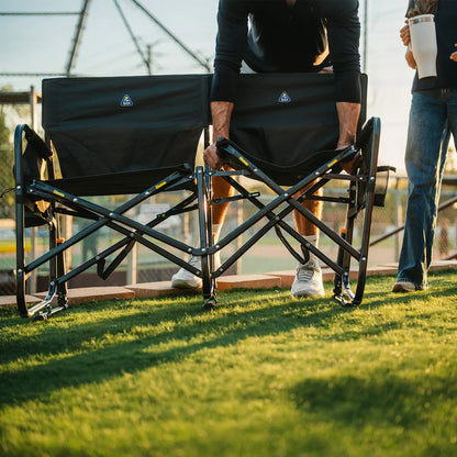 Ultra-Comfortable Tandem Rocker - Camp Rocker Chair for Fishing & Beach Trips Detail