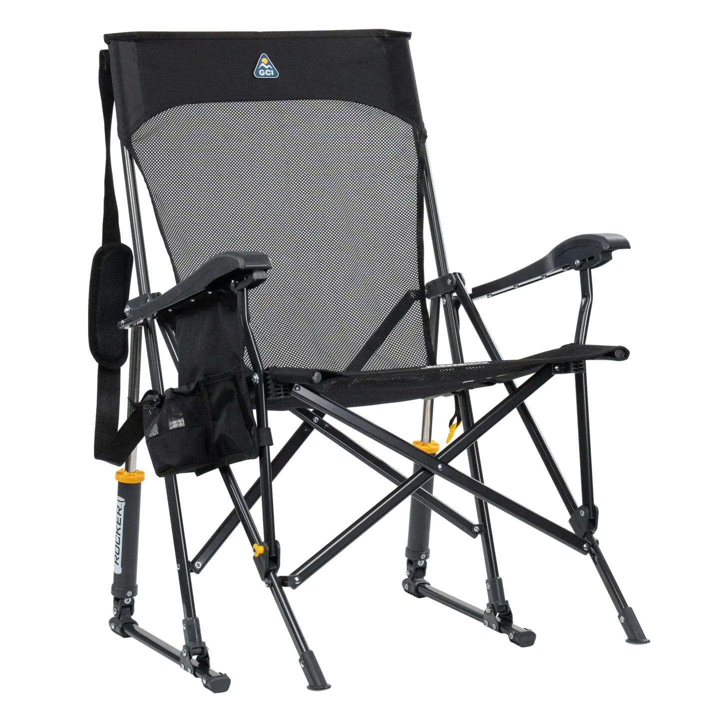 Premium All-Weather BreezeRocker - Outdoor Rocking Chairs with Dynamic Comfort Edge - Black
