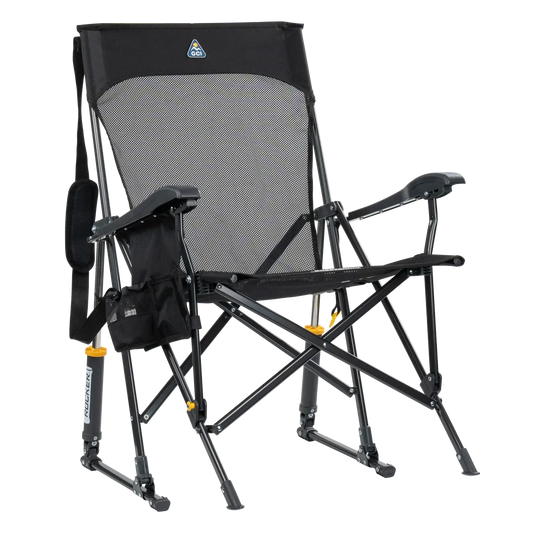 Premium All-Weather BreezeRocker - Outdoor Rocking Chairs with Dynamic Comfort Edge - Black