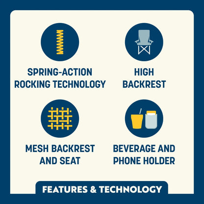 Premium All-Weather BreezeRocker - Outdoor Rocking Chairs with Dynamic Comfort Edge Detail