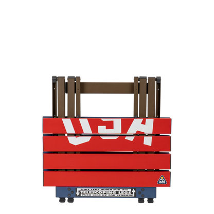 Portable Outdoor Compact Camp Table 20 - USA Anniversary Deluxe - Outdoor Cook Station for Tailgating & BBQ Detail