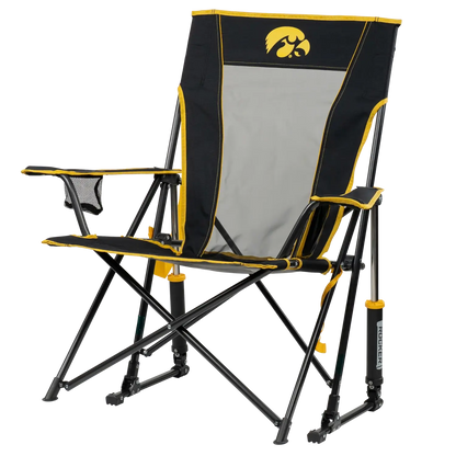 Ultra-Comfortable Comfort Pro Rocker - Iowa Hawkeyes - Camp Rocker Chair for Fishing & Beach Trips Detail
