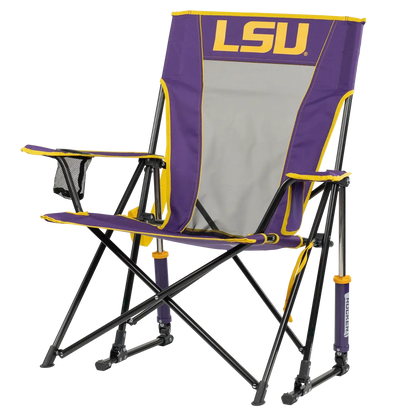 Premium All-Weather Comfort Pro Rocker - LSU Tigers - Folding Rocking Chair - Perfect for Tailgating Detail
