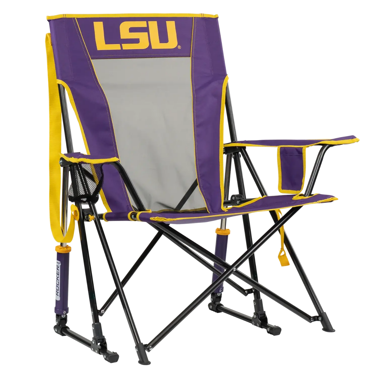 Premium All-Weather Comfort Pro Rocker - LSU Tigers - Folding Rocking Chair - Perfect for Tailgating - Default Title