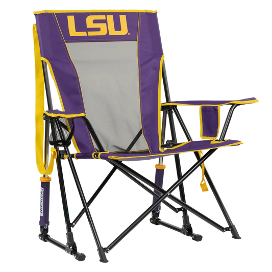 Premium All-Weather Comfort Pro Rocker - LSU Tigers - Folding Rocking Chair - Perfect for Tailgating - Default Title