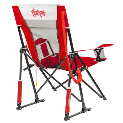 Foldable Comfort Pro Rocker - Nebraska Cornhuskers - Camp Rocker Chair for Fishing & Beach Trips Detail