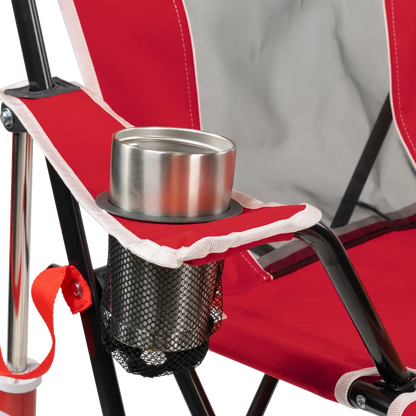 Foldable Comfort Pro Rocker - Nebraska Cornhuskers - Camp Rocker Chair for Fishing & Beach Trips Detail