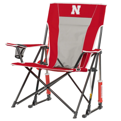 Foldable Comfort Pro Rocker - Nebraska Cornhuskers - Camp Rocker Chair for Fishing & Beach Trips Detail