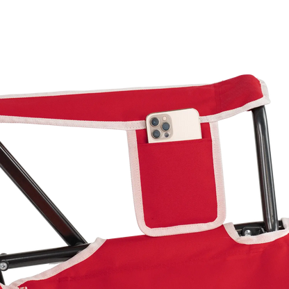 Foldable Comfort Pro Rocker - Nebraska Cornhuskers - Camp Rocker Chair for Fishing & Beach Trips Detail