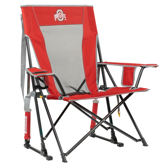 Ultra-Comfortable Comfort Pro Rocker - Ohio State Buckeyes - Folding Rocking Chair - Perfect for Tailgating - Default Title