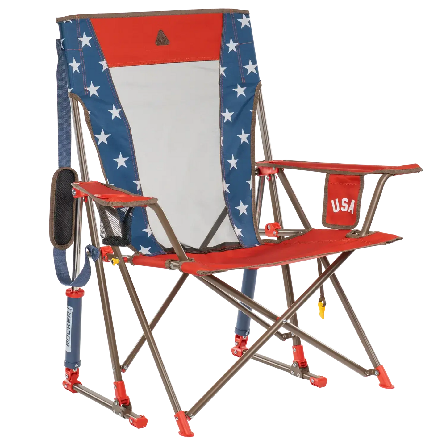 Heavy Duty Comfort Pro Rocker - Outdoor Rocking Chairs with Dynamic Comfort Edge - USA Anniversary Deluxe
