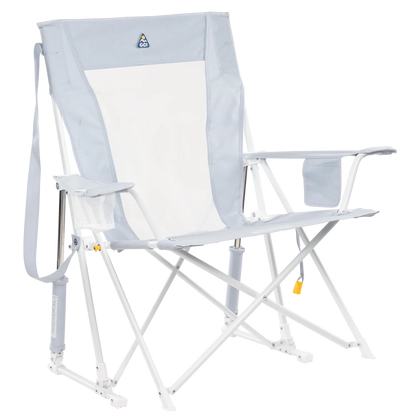 Ergonomic Portable Comfort Pro Rocker XL - Folding Rocking Chair - Perfect for Tailgating - Heathered Light Blue