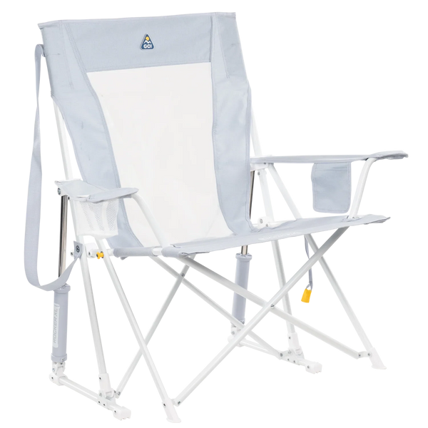 Ergonomic Portable Comfort Pro Rocker XL - Folding Rocking Chair - Perfect for Tailgating - Heathered Light Blue