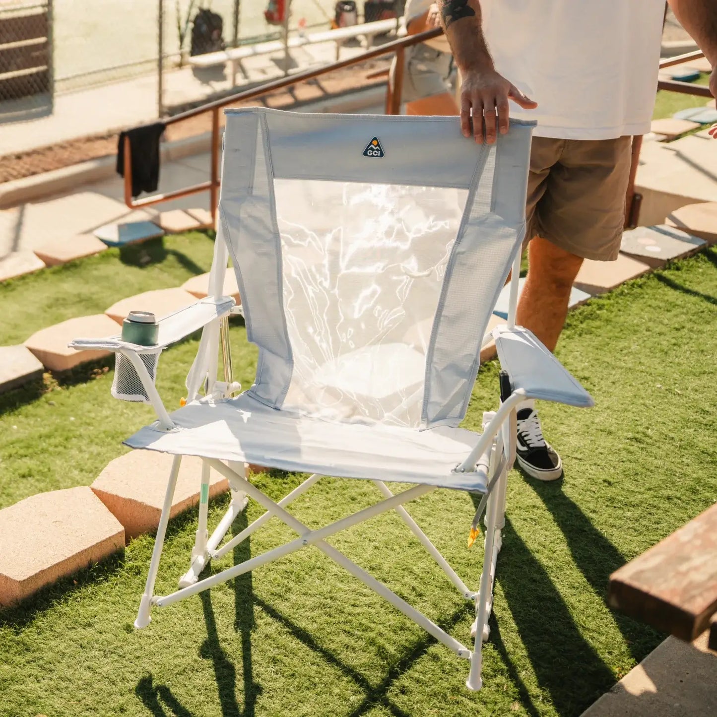Ergonomic Portable Comfort Pro Rocker XL - Folding Rocking Chair - Perfect for Tailgating Detail