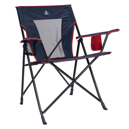 Ergonomic Portable Comfort Quad Chair - Folding Rocking Chair - Perfect for Tailgating - Indigo/Red