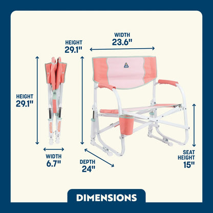 Premium All-Weather Grab & Go Rocker - Rocker Chair for Camping & Lawns Detail